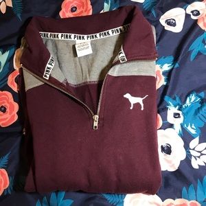 Pink 1/4 Zip Sweatshirt